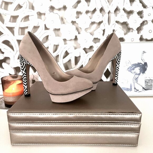 Zara beige tan nude platform heels - Picture 2 of 8